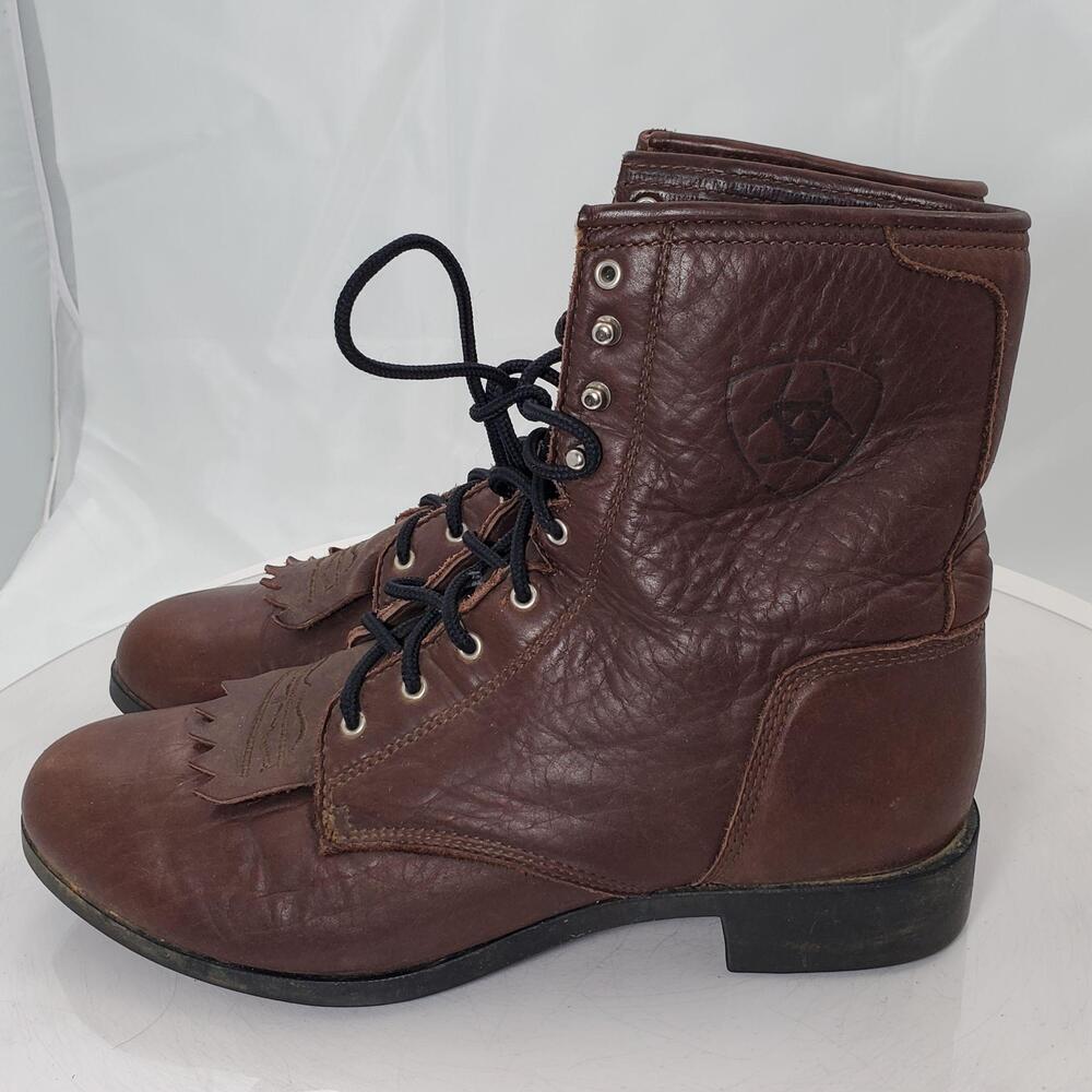 Ariat Herritage ATS Equipped Lacer Paddock Boots Men 10 Brown Leather Riding
